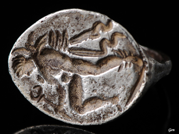古代ギリシャ シルバー インタリオ リング 指輪 アンティーク